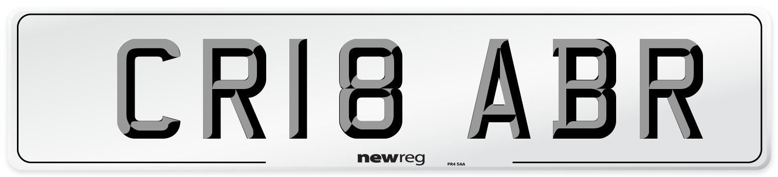 CR18 ABR Number Plate from New Reg